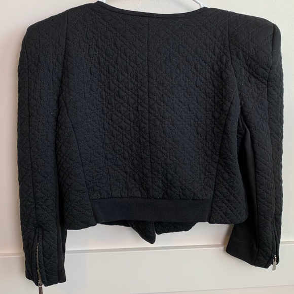 BCBG Max Azria Black Quilted Cropped Jacket - Picture 2 of 8